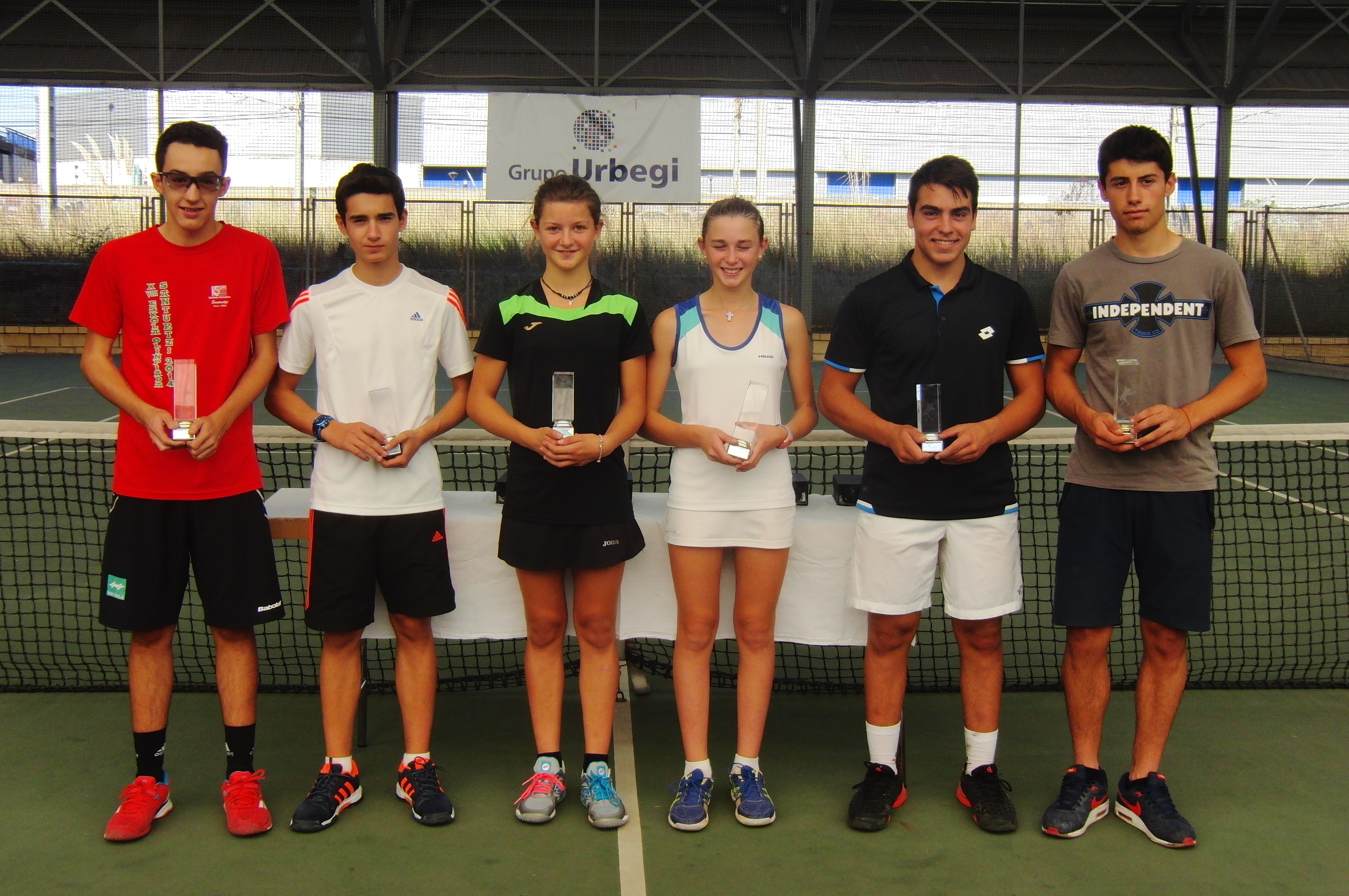 Los ganadores del I Torneo Ibarreta Tenis Club de Barakaldo