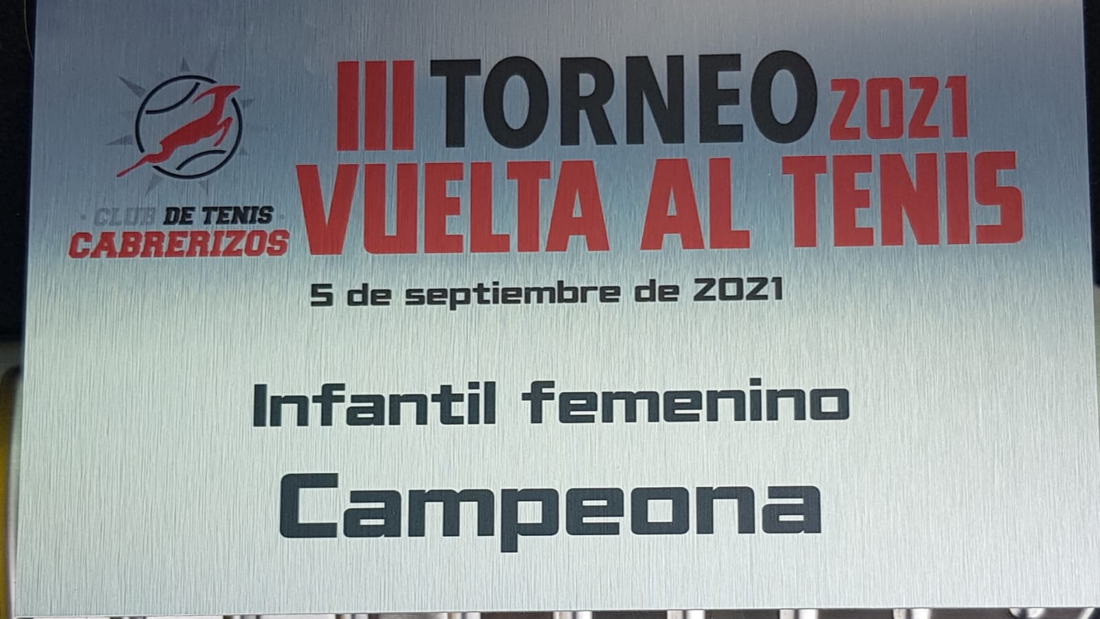  cartel III Torneo 2021 Vuelta al Tenis
